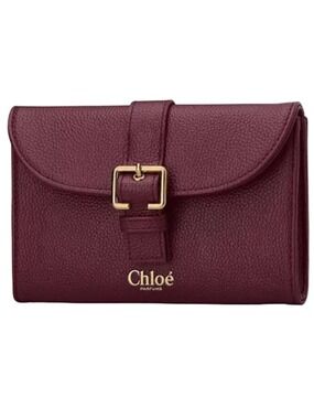Chloe Parfums Cosmetic Pouch Clutch Bag Small Burgundy New Authentic